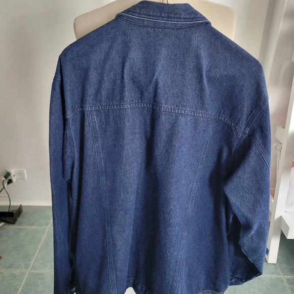VENEZIA Medium Blue Cotton Denim Women’s Jacket (Plus Size: 1X) - Picture 10 of 14